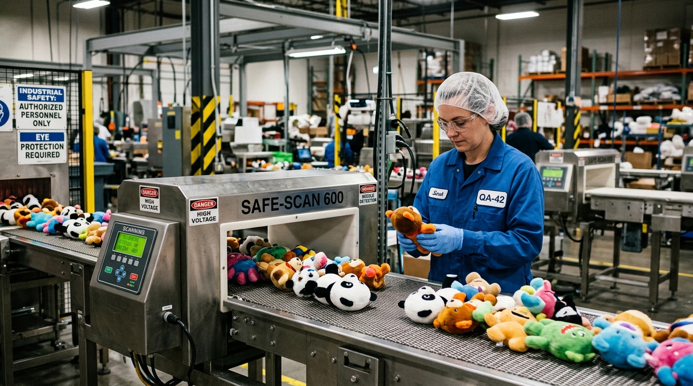 Dual-Stage SAFE-SCAN 600 Conveyor Metal Needle Detector Machine