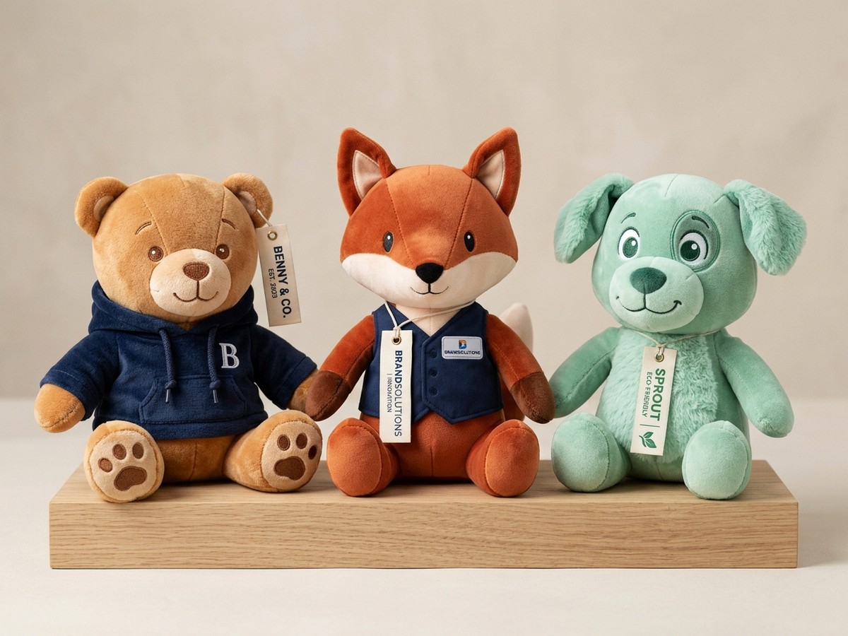 Bespoke corporate plush toys and brand IP mascots studio product showcase