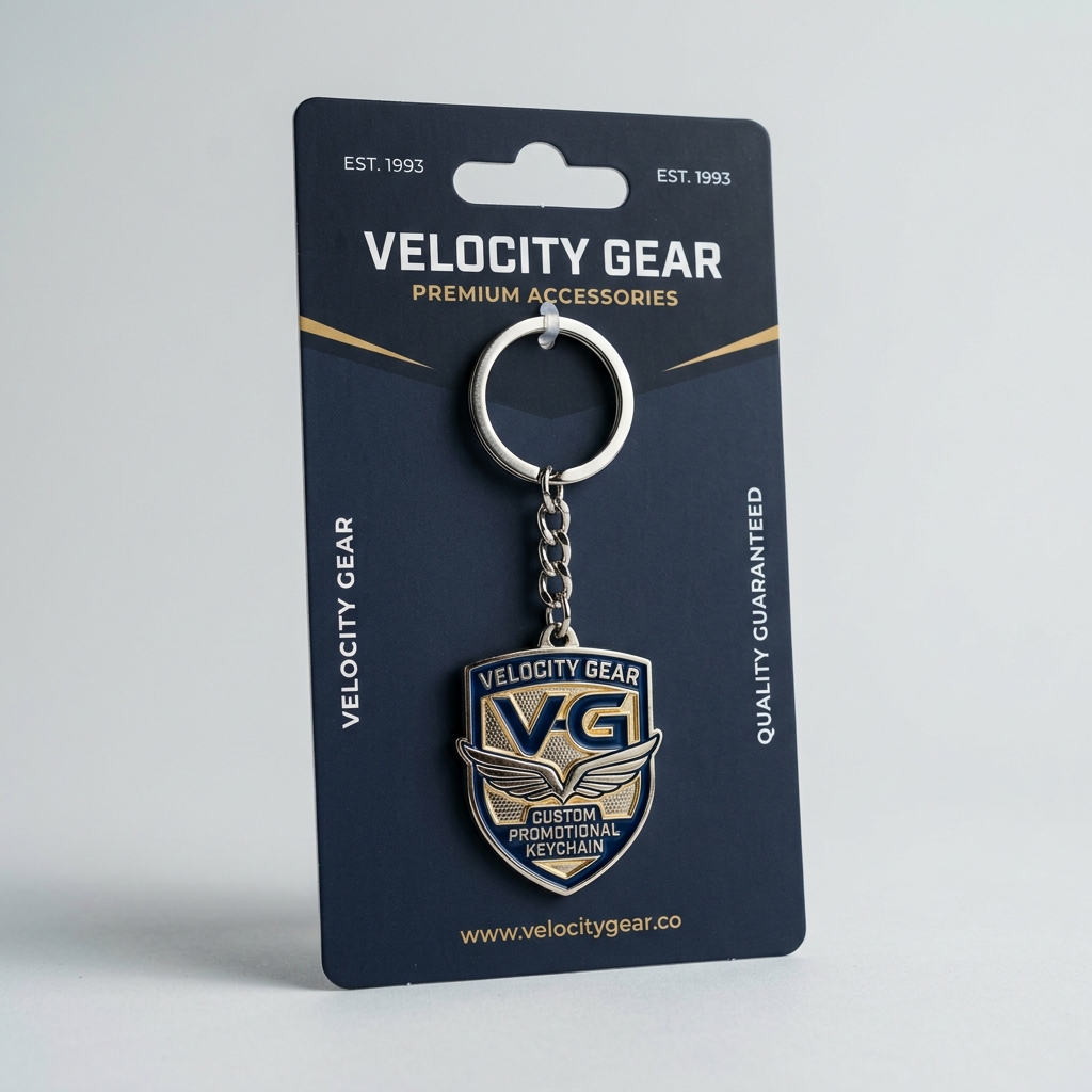 Retail-Ready Carded Keychain Set with Peg Hole