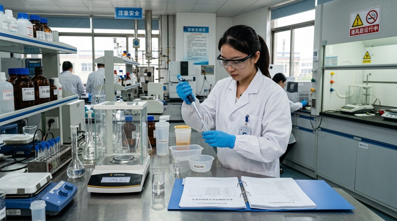 Laboratory review of food-contact product samples