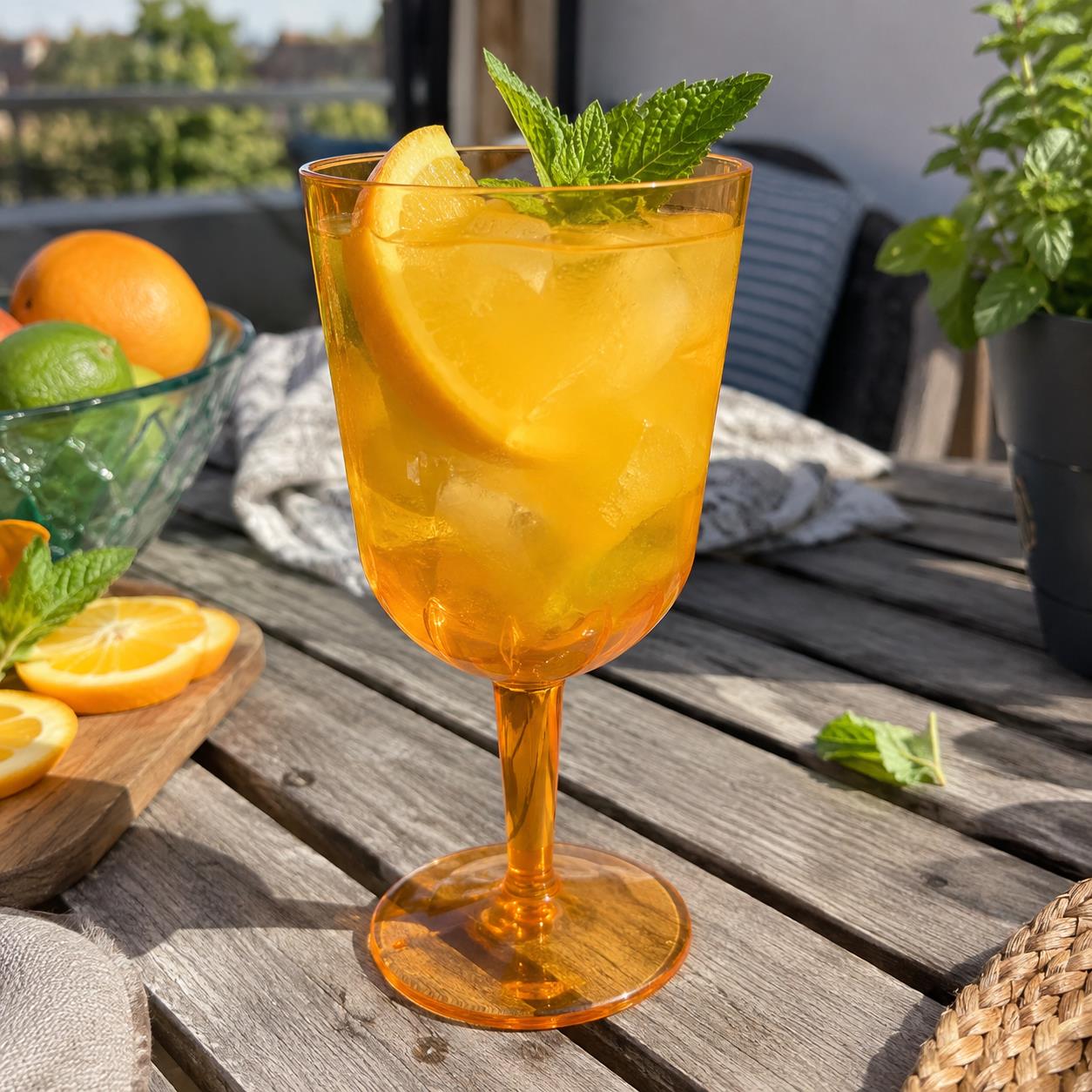 Illustrative concept of Plastic Cocktail Glass