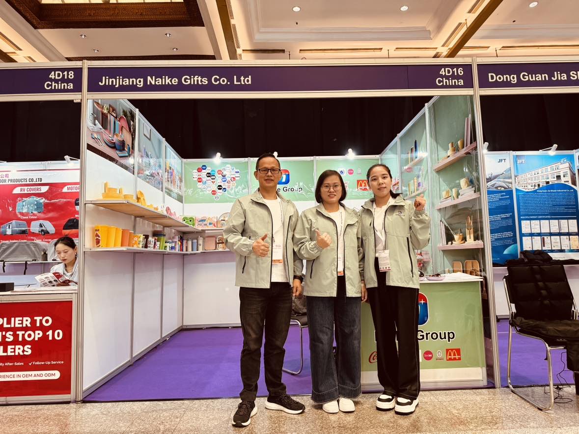 Naike Gifts colleagues at their exhibition booth