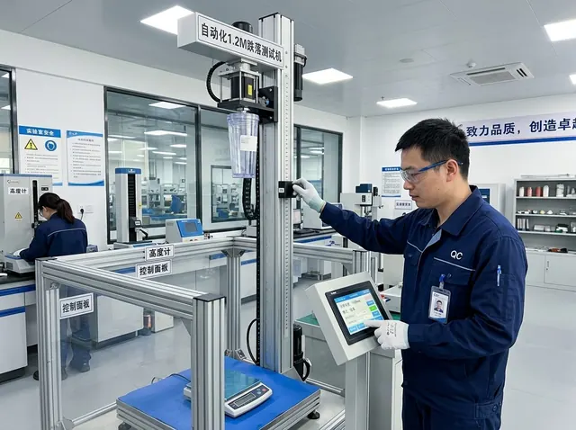 1.2 meter vertical multi-angle drop tester for shatterproof bottles