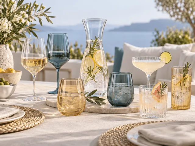 Shatterproof leisure drinkware in an outdoor setting