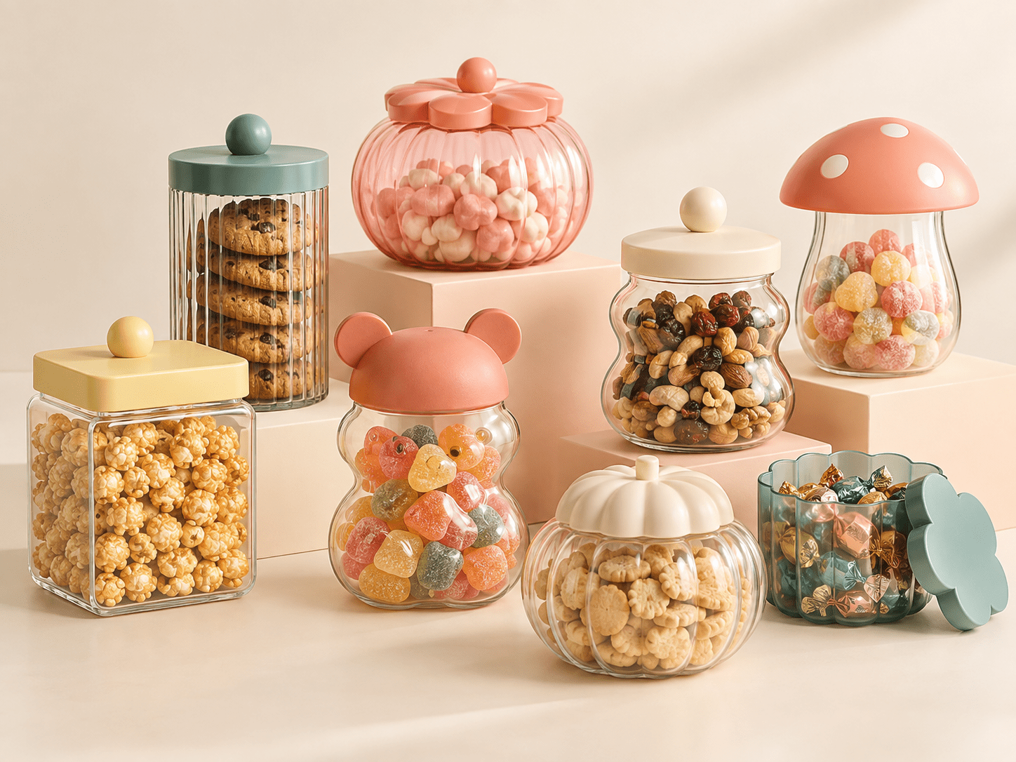 Reusable snack and candy container collection